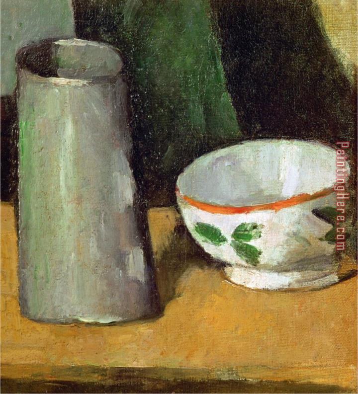 Paul Cezanne Milk Bowl And Jug Around 1880